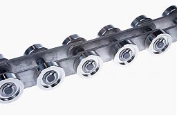 Heat-resistant bush conveyor chain made of material 1.4828